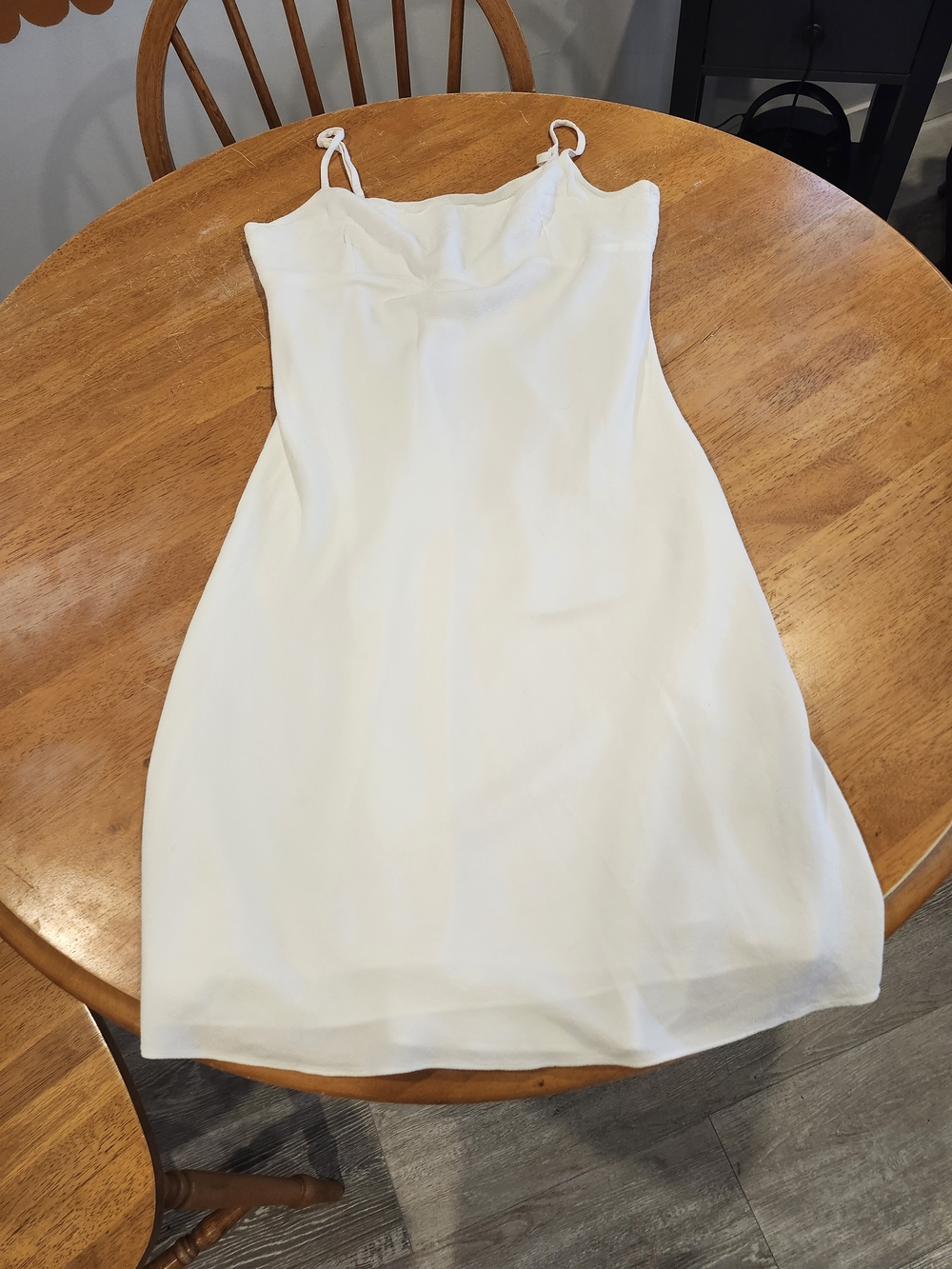 Aritzia Sunday Best White Midi Slip Dress with Spaghetti Straps | Women's Medium